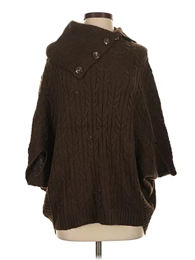 Pre-owned St. John's Bay Poncho In Brown