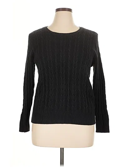 Pre-owned St. John's Bay Pullover Sweater In Black