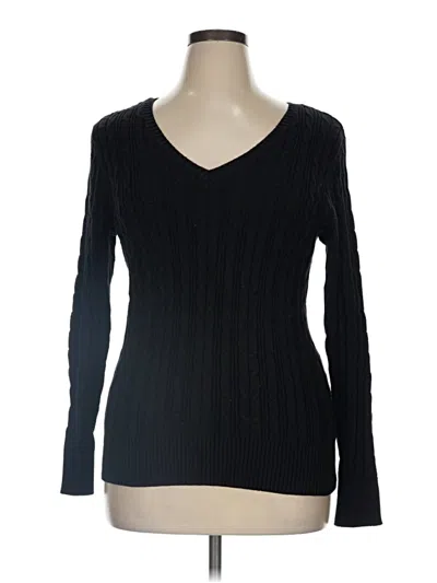 Pre-owned St. John's Bay Pullover Sweater In Black
