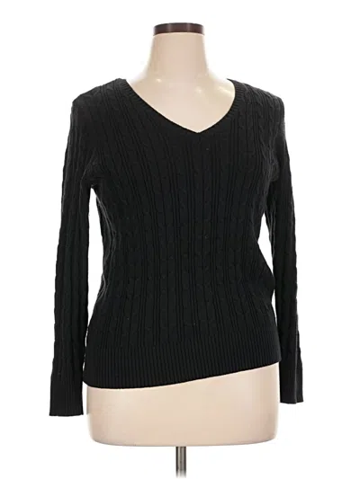 Pre-owned St. John's Bay Pullover Sweater In Black