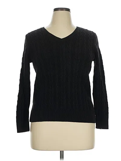 Pre-owned St. John's Bay Pullover Sweater In Black