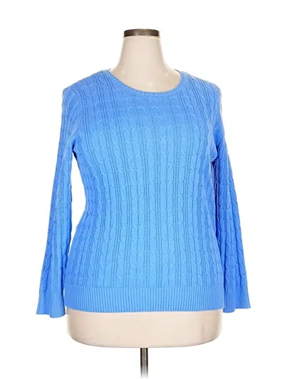 Pre-owned St. John's Bay Pullover Sweater In Blue