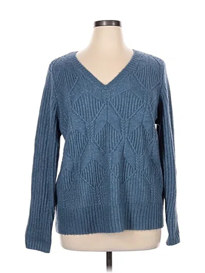 Pre-owned St. John's Bay Pullover Sweater In Blue