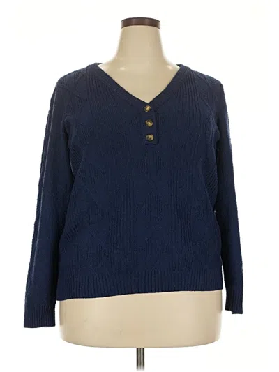 Pre-owned St. John's Bay Pullover Sweater In Blue