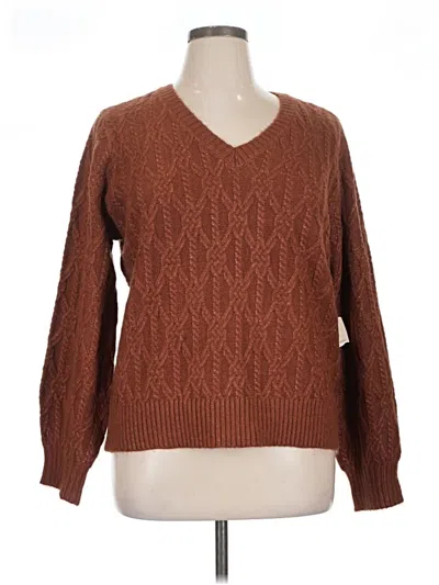 St. John's Bay Pullover Sweater In Brown