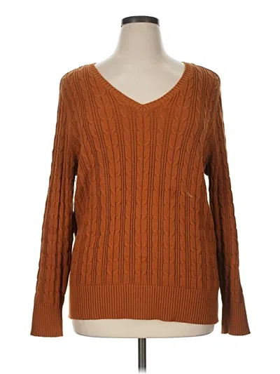 Pre-owned St. John's Bay Pullover Sweater In Brown