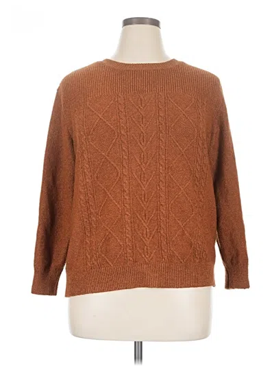 Pre-owned St. John's Bay Pullover Sweater In Brown