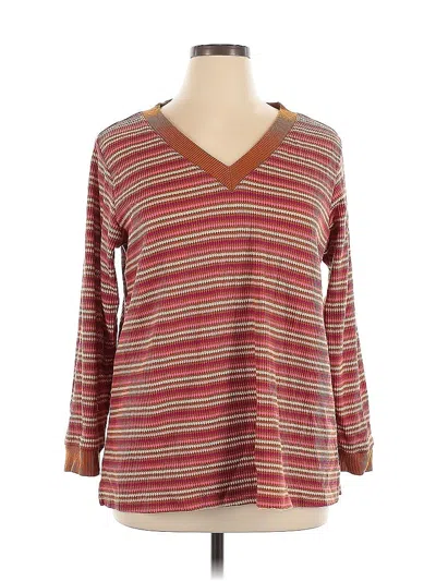 Pre-owned St. John's Bay Pullover Sweater In Burgundy