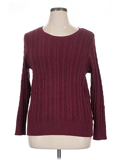 Pre-owned St. John's Bay Pullover Sweater In Burgundy