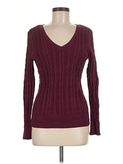 Pre-owned St. John's Bay Pullover Sweater In Burgundy