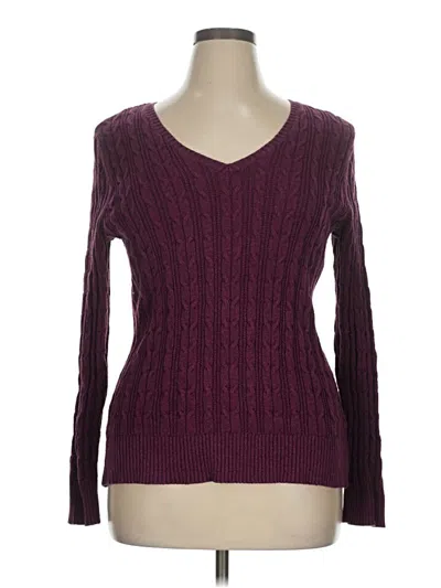 Pre-owned St. John's Bay Pullover Sweater In Burgundy