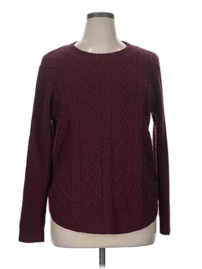 Pre-owned St. John's Bay Pullover Sweater In Burgundy