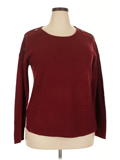 Pre-owned St. John's Bay Pullover Sweater In Burgundy