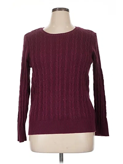 Pre-owned St. John's Bay Pullover Sweater In Burgundy