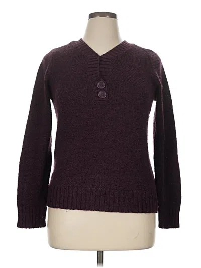Pre-owned St. John's Bay Pullover Sweater In Burgundy