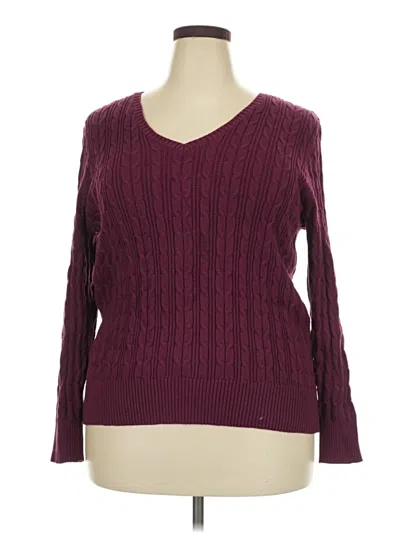Pre-owned St. John's Bay Pullover Sweater In Burgundy