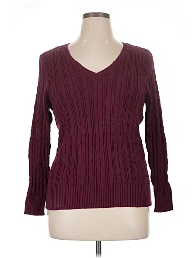 Pre-owned St. John's Bay Pullover Sweater In Burgundy