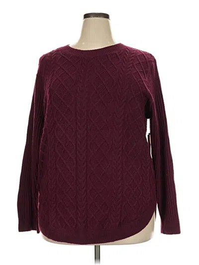 Pre-owned St. John's Bay Pullover Sweater In Burgundy