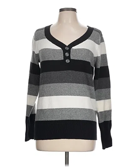 Pre-owned St. John's Bay Pullover Sweater In Gray
