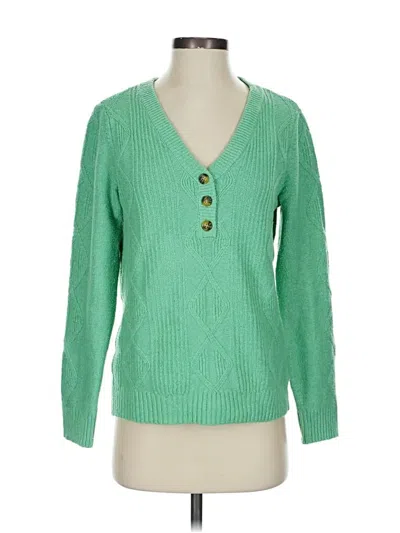 Pre-owned St. John's Bay Pullover Sweater In Green