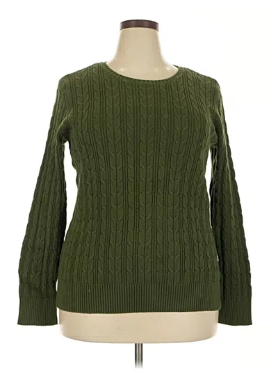 Pre-owned St. John's Bay Pullover Sweater In Green