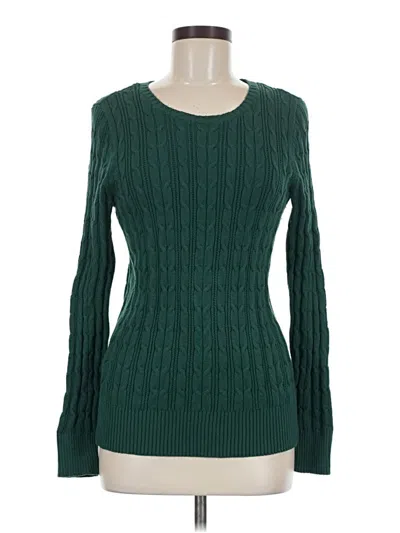 Pre-owned St. John's Bay Pullover Sweater In Green