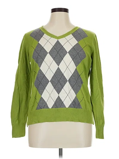 Pre-owned St. John's Bay Pullover Sweater In Green