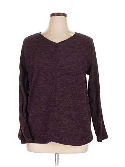 Pre-owned St. John's Bay Pullover Sweater In Purple