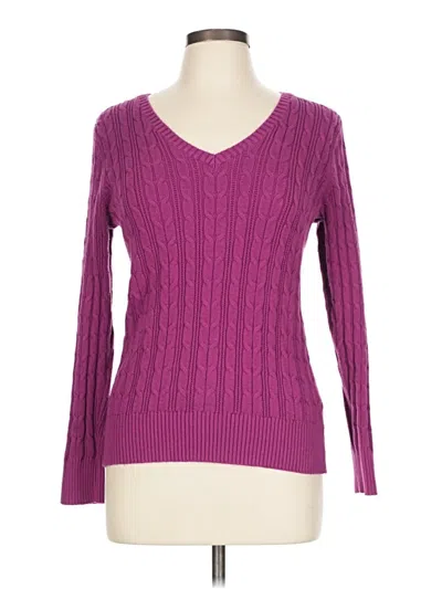 Pre-owned St. John's Bay Pullover Sweater In Purple