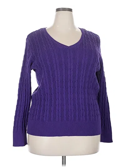 Pre-owned St. John's Bay Pullover Sweater In Purple