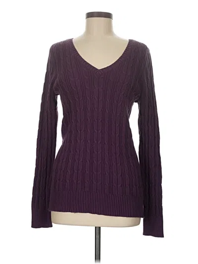 Pre-owned St. John's Bay Pullover Sweater In Purple