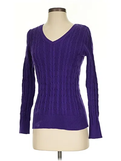 Pre-owned St. John's Bay Pullover Sweater In Purple