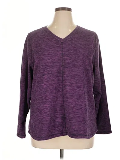 Pre-owned St. John's Bay Pullover Sweater In Purple