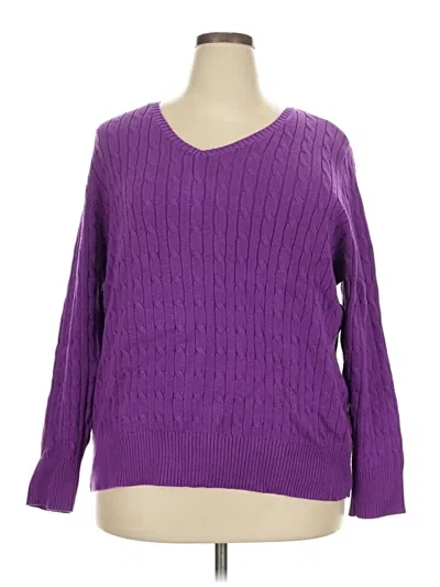 Pre-owned St. John's Bay Pullover Sweater In Purple