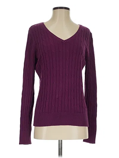 Pre-owned St. John's Bay Pullover Sweater In Purple