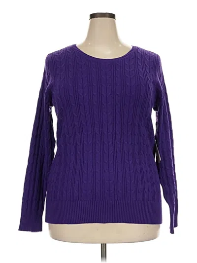 Pre-owned St. John's Bay Pullover Sweater In Purple