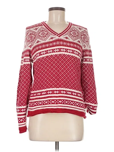 Pre-owned St. John's Bay Pullover Sweater In Red