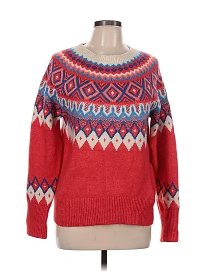 Pre-owned St. John's Bay Pullover Sweater In Red