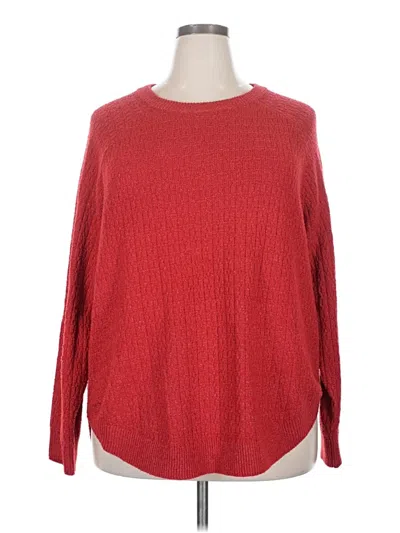 Pre-owned St. John's Bay Pullover Sweater In Red