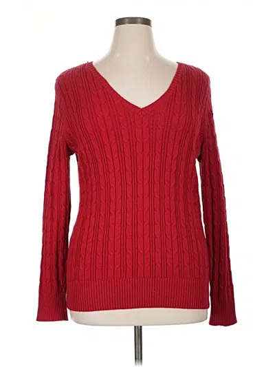 Pre-owned St. John's Bay Pullover Sweater In Red