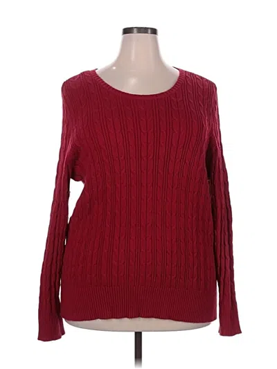 Pre-owned St. John's Bay Pullover Sweater In Red