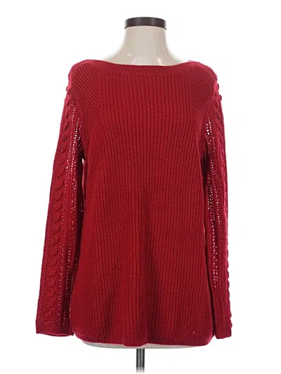 Pre-owned St. John's Bay Pullover Sweater In Red