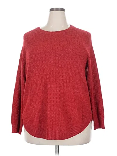 Pre-owned St. John's Bay Pullover Sweater In Red