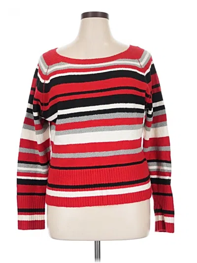 Pre-owned St. John's Bay Pullover Sweater In Red