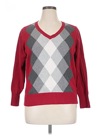 Pre-owned St. John's Bay Pullover Sweater In Red