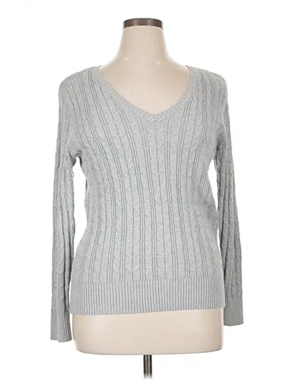 Pre-owned St. John's Bay Pullover Sweater In Silver