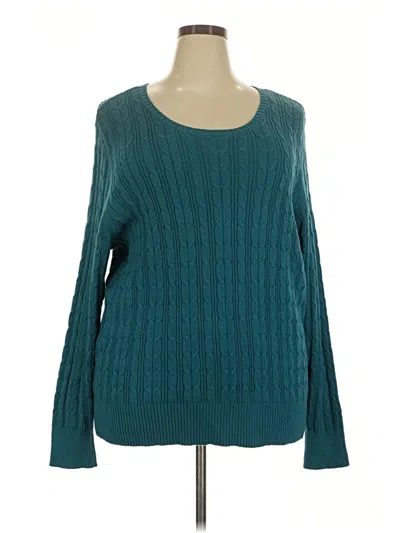 Pre-owned St. John's Bay Pullover Sweater In Teal