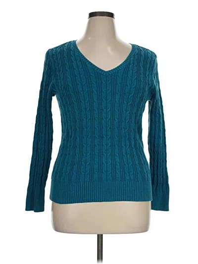 Pre-owned St. John's Bay Pullover Sweater In Teal