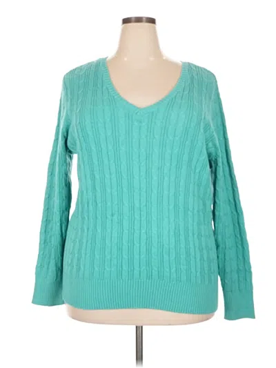 Pre-owned St. John's Bay Pullover Sweater In Teal