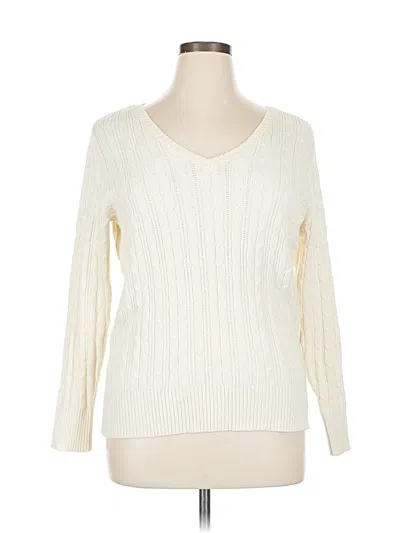 Pre-owned St. John's Bay Pullover Sweater In White